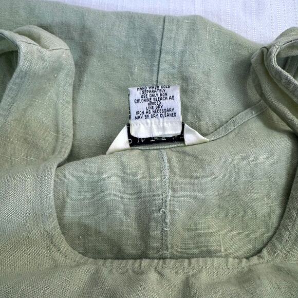 OUTFIT WOMAN JPR 100% Linen Maxi Tank Dress Pistachio Green with Pockets Size 1X - Picture 4 of 11